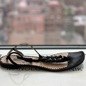 Manolo Blahnik strappy chain sandals (size 40)
